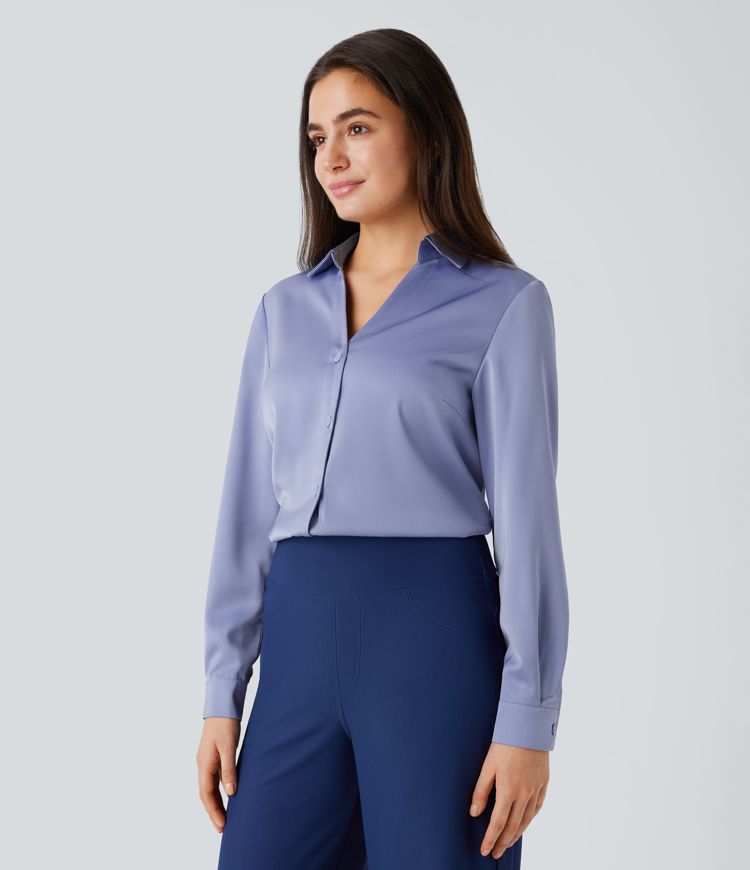 Satin work shirt