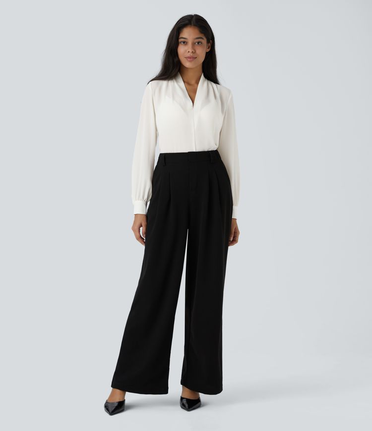 V-Pleat Blouse