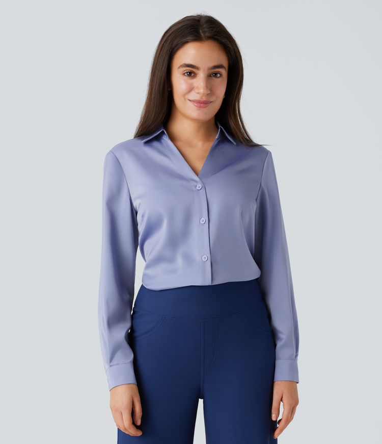 Satin work shirt