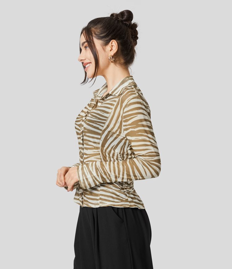 Ruffle Print Shirt