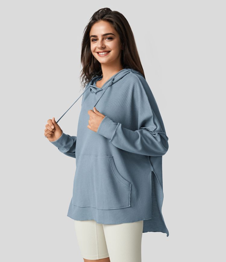 Waffle Hood Sweatshirt