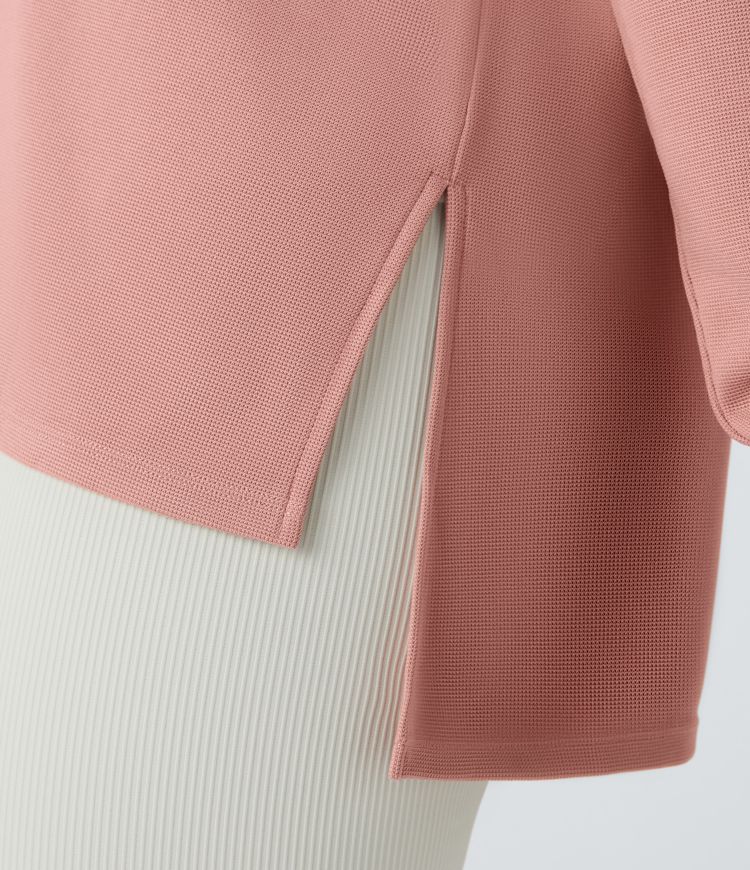 Button Waffle Sweatshirt