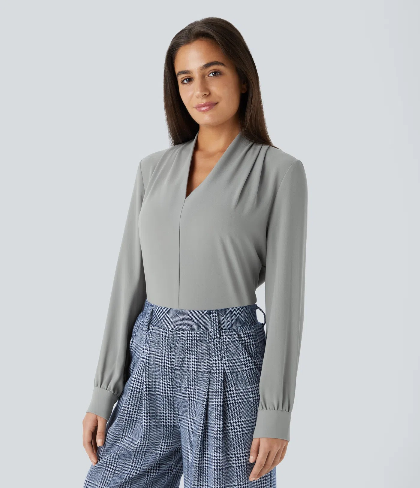 V-Pleat Blouse