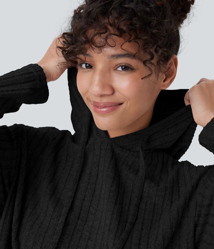 Ribbed knit sweatshirt