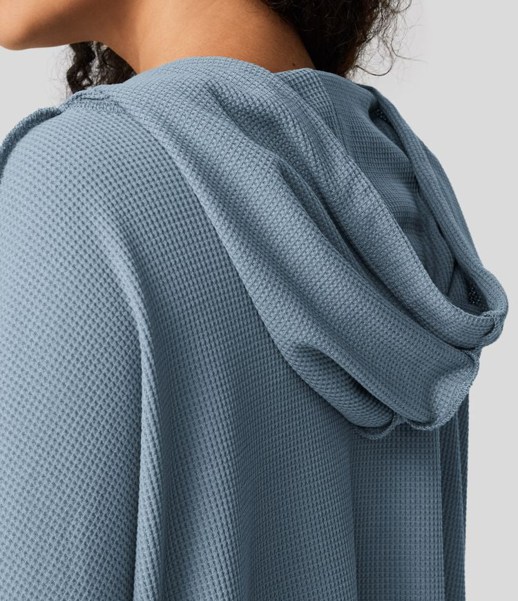 Waffle Hood Sweatshirt