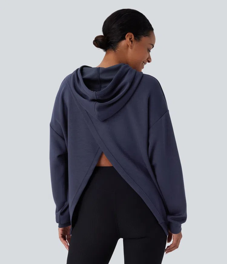Crossover Hood Sweatshirt
