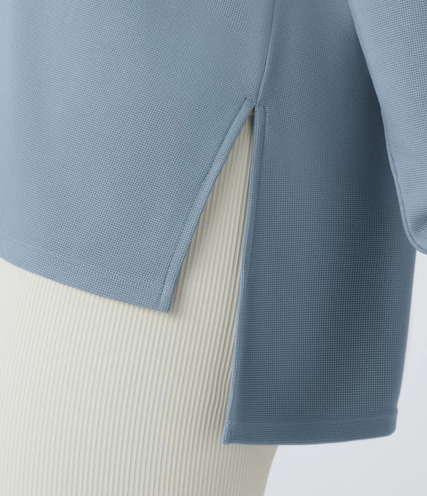 Button Waffle Sweatshirt