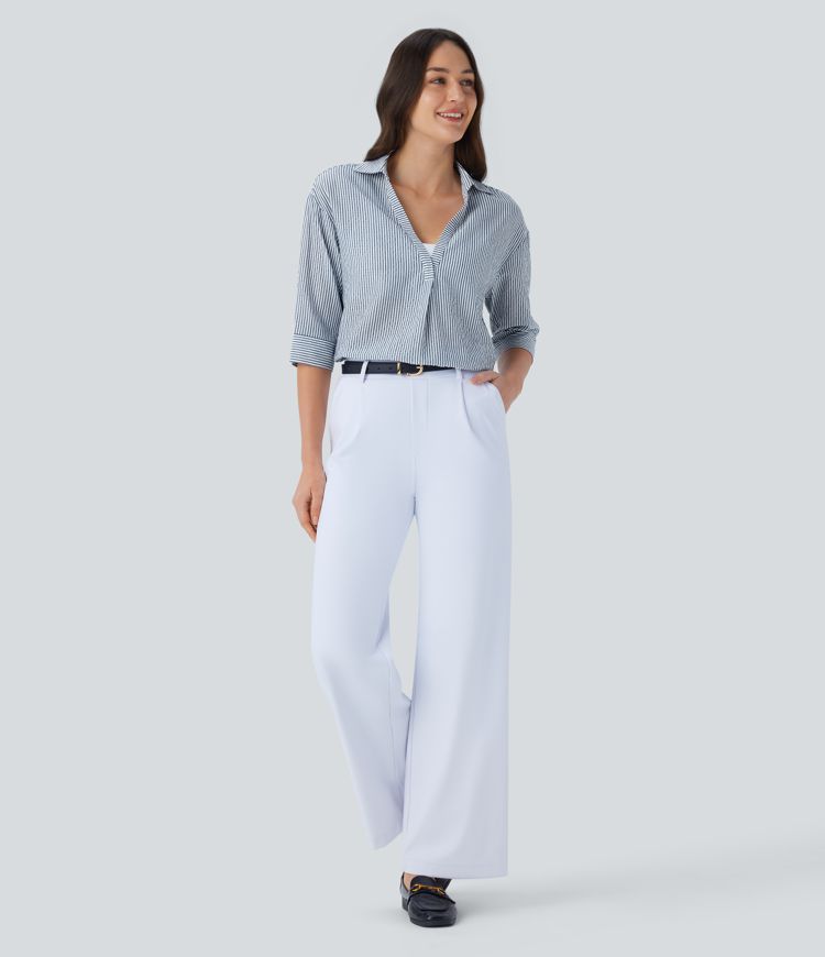 StripeHalf Blouse