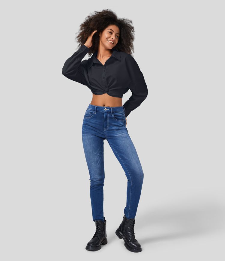 Cropped casual shirt
