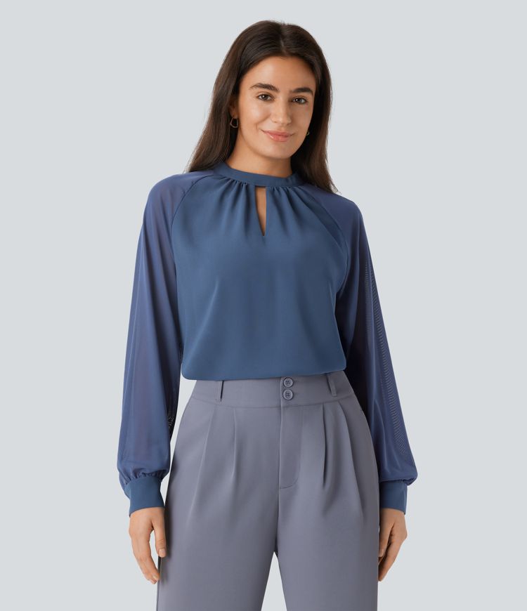 Mesh key blouse