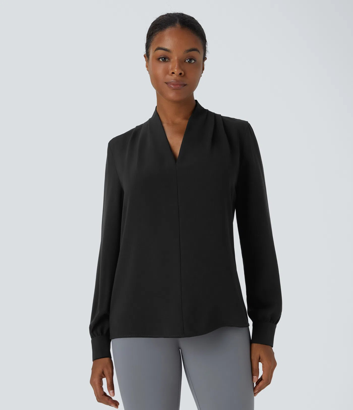 V-Pleat Blouse