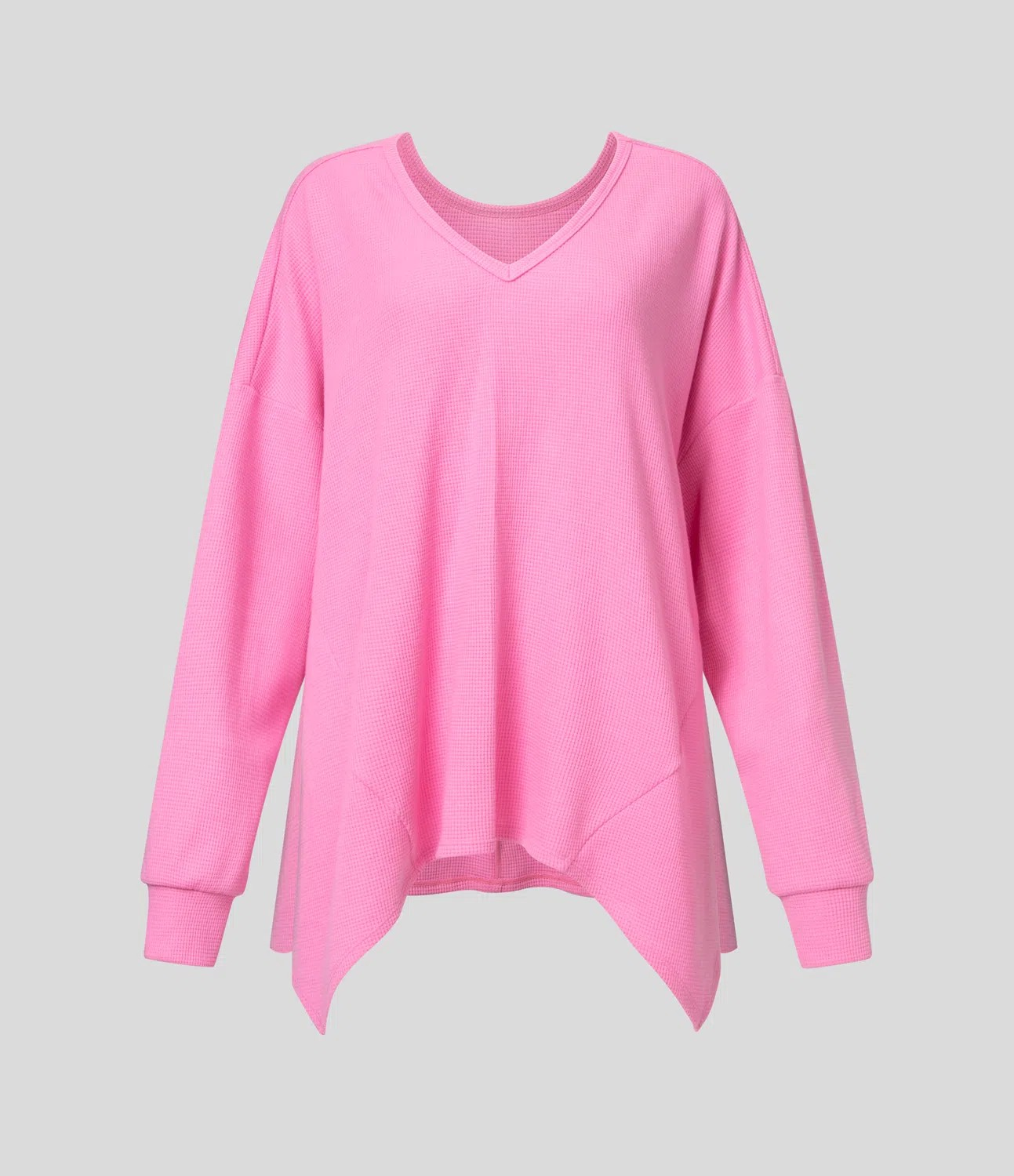 Over-sized V-neck cotton sweatshirt