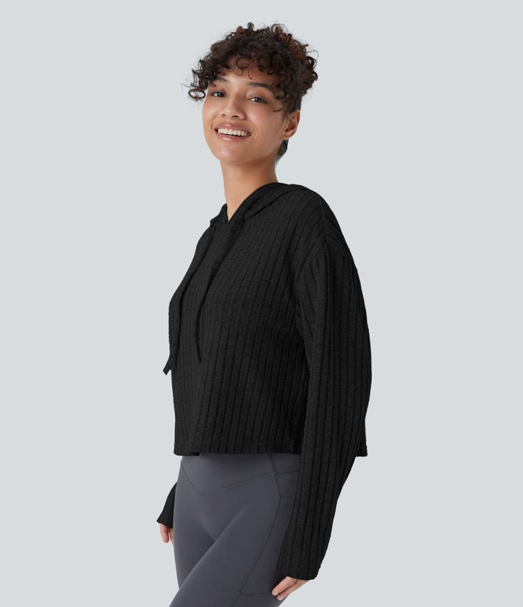 Ribbed knit sweatshirt