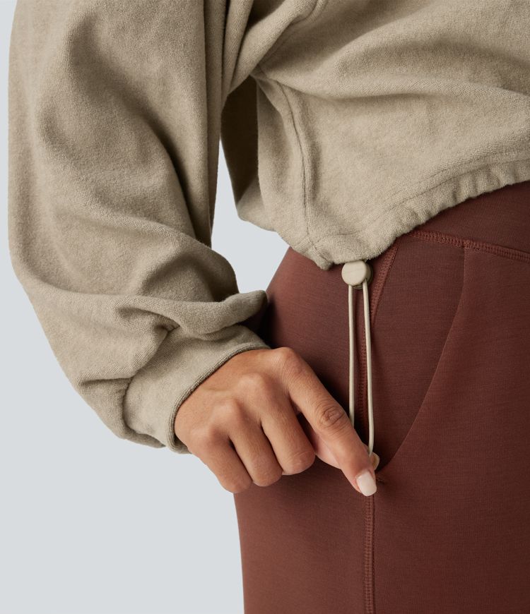 Button Raglan Sweatshirt
