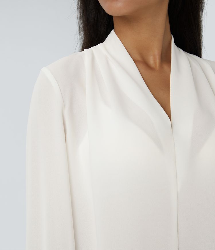 V-Pleat Blouse