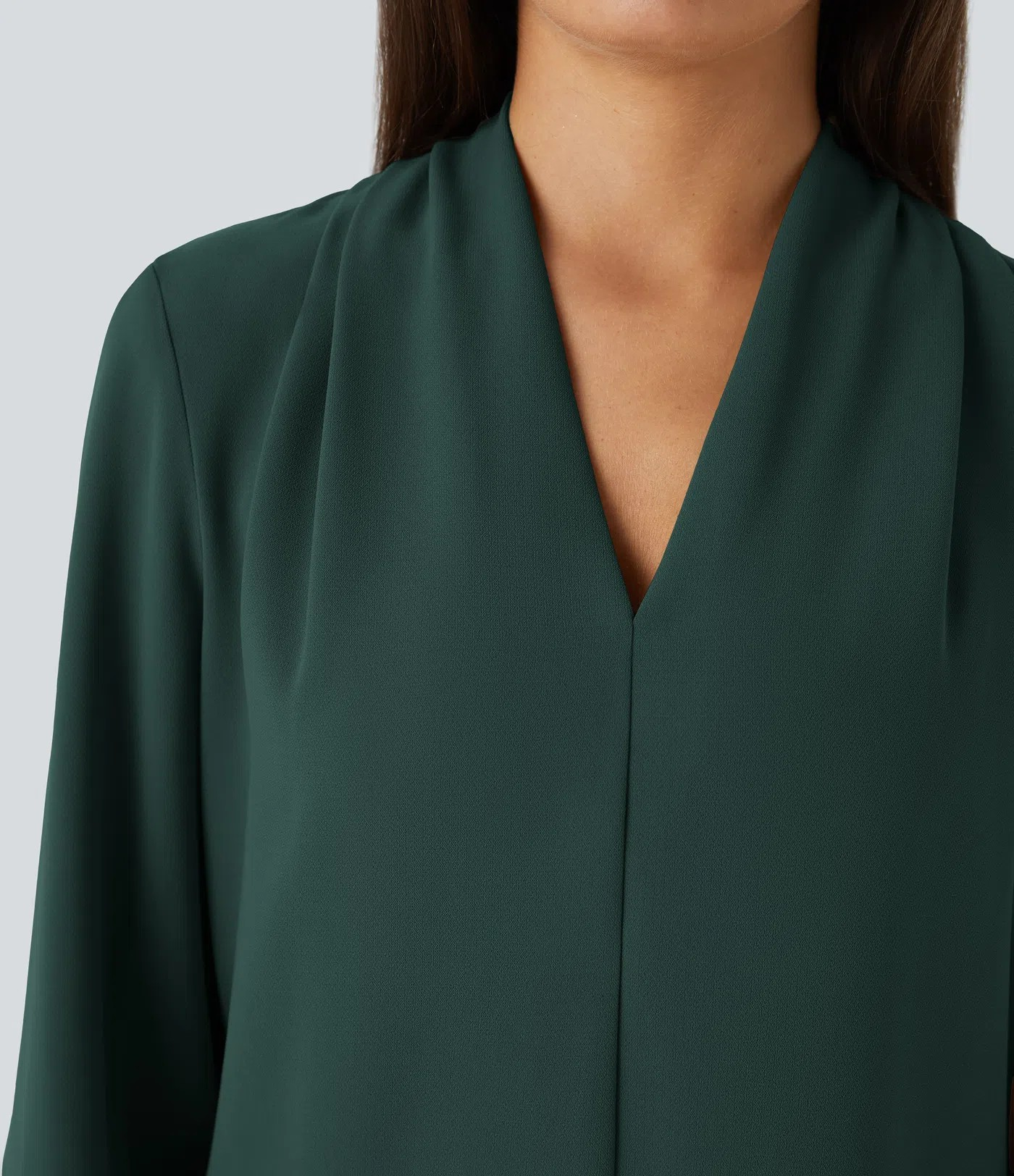 V-Pleat Blouse