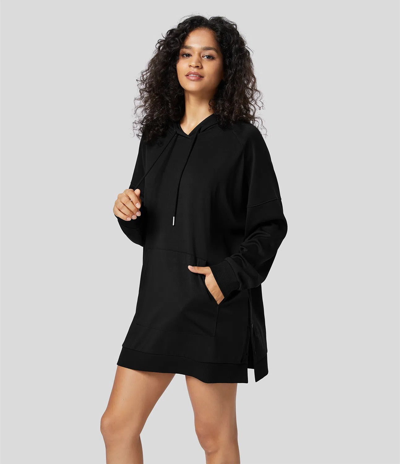Rib Snap Hoodie sweatshirt