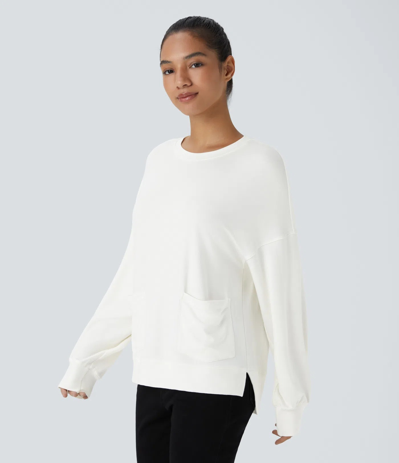 High low sweat shirt