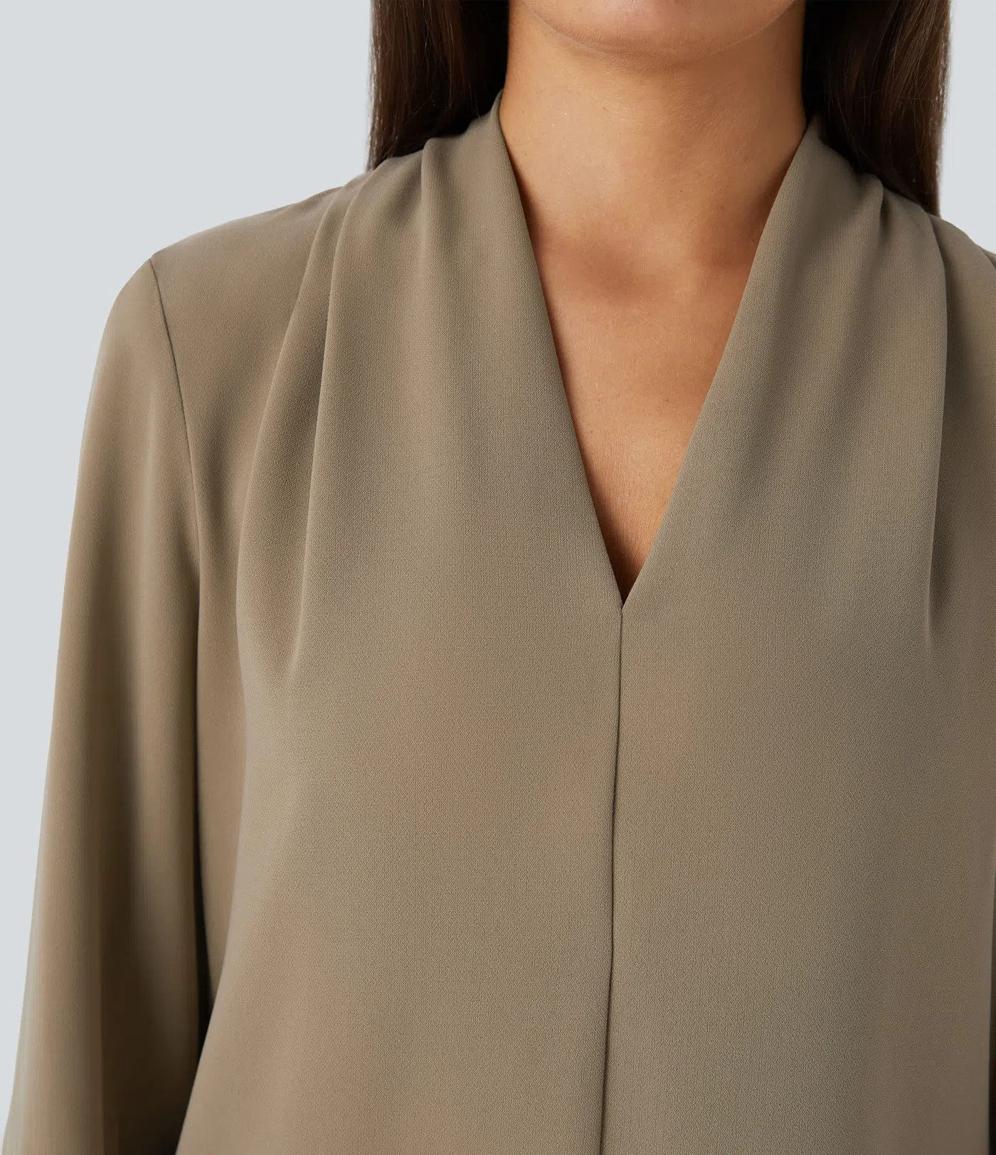 V-Pleat Blouse