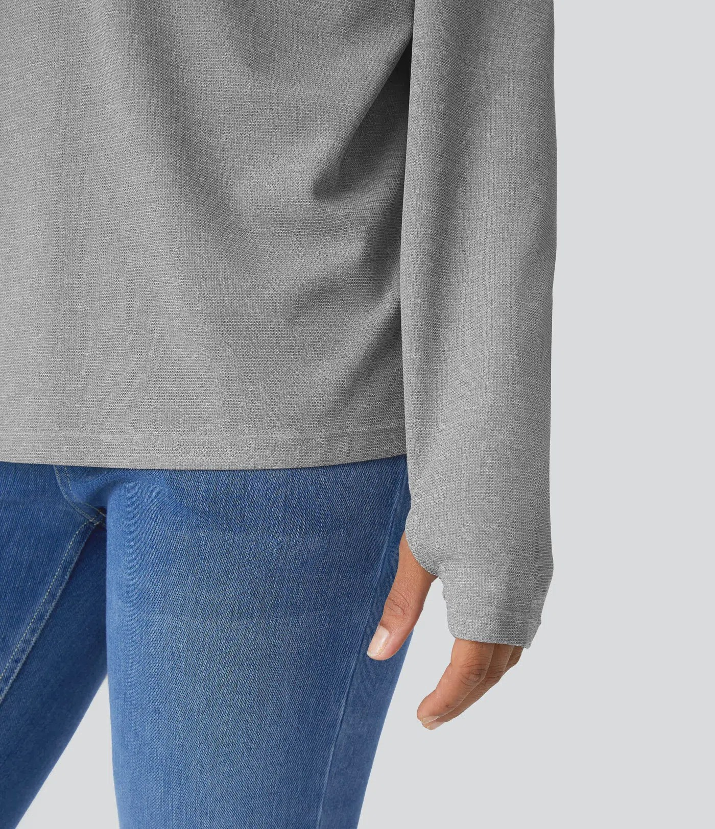 Button Waffle Sweatshirt