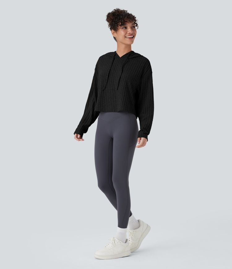Ribbed knit sweatshirt