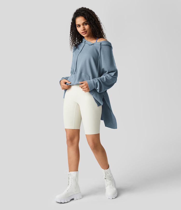 Waffle Hood Sweatshirt