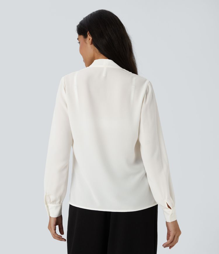 V-Pleat Blouse