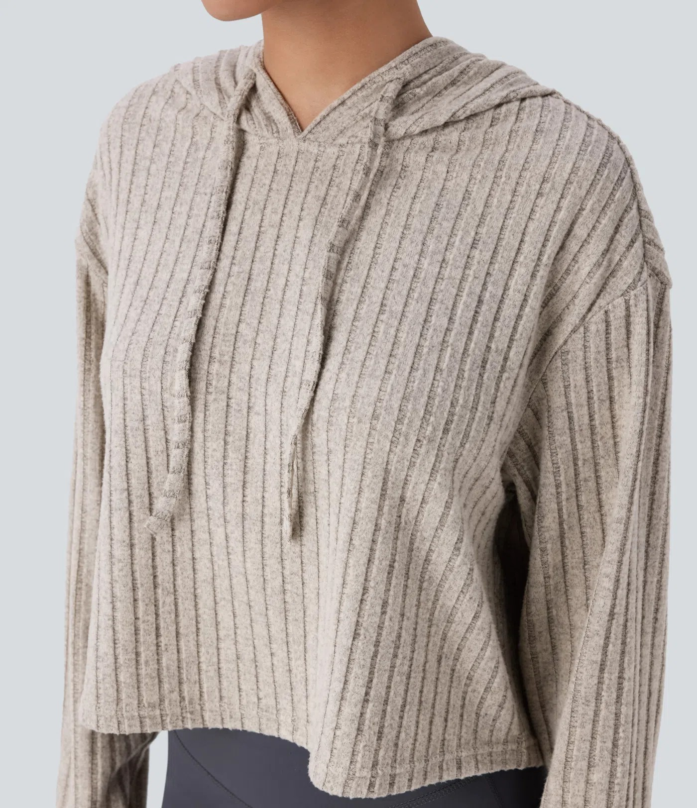 Ribbed knit sweatshirt