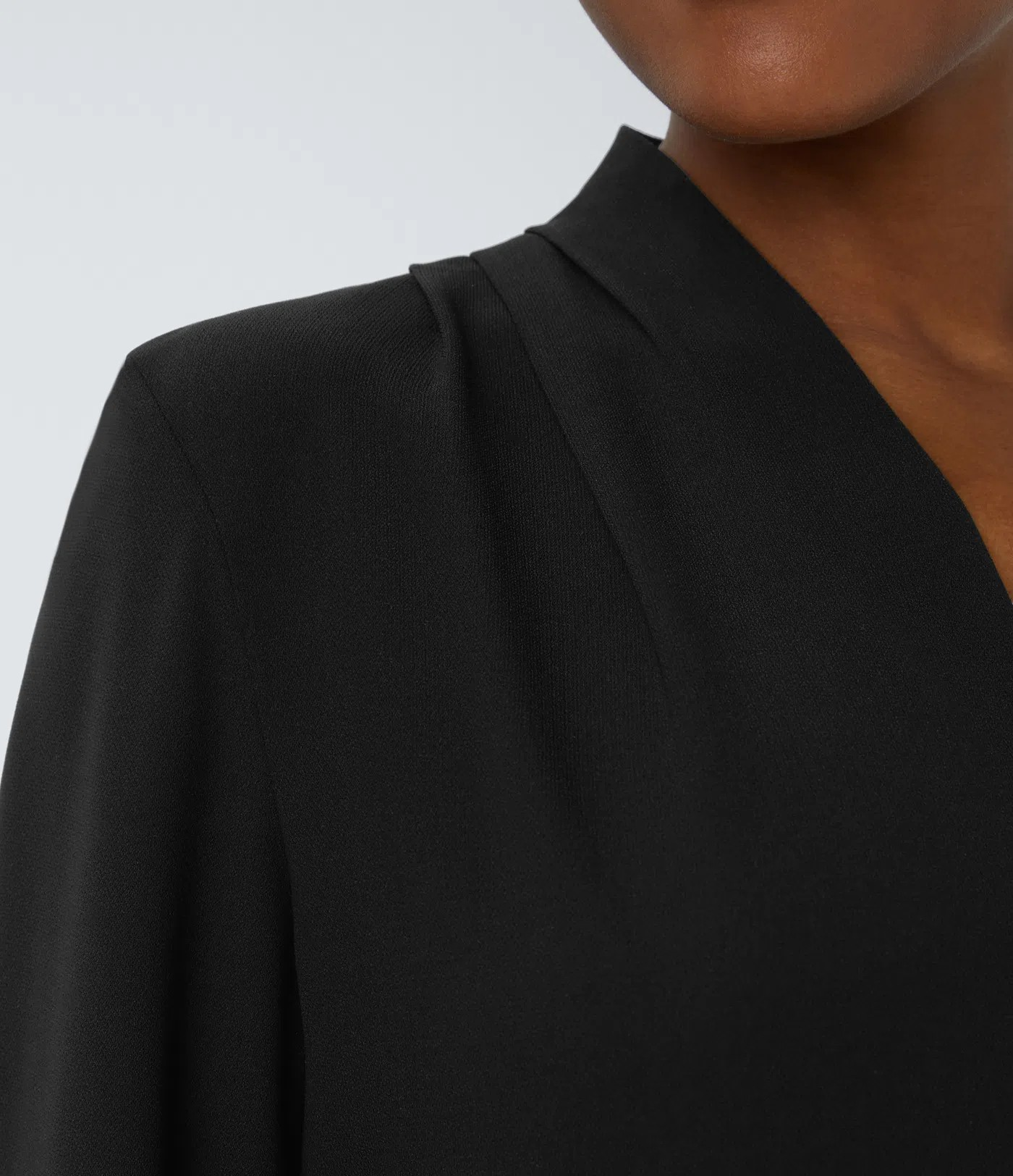 V-Pleat Blouse