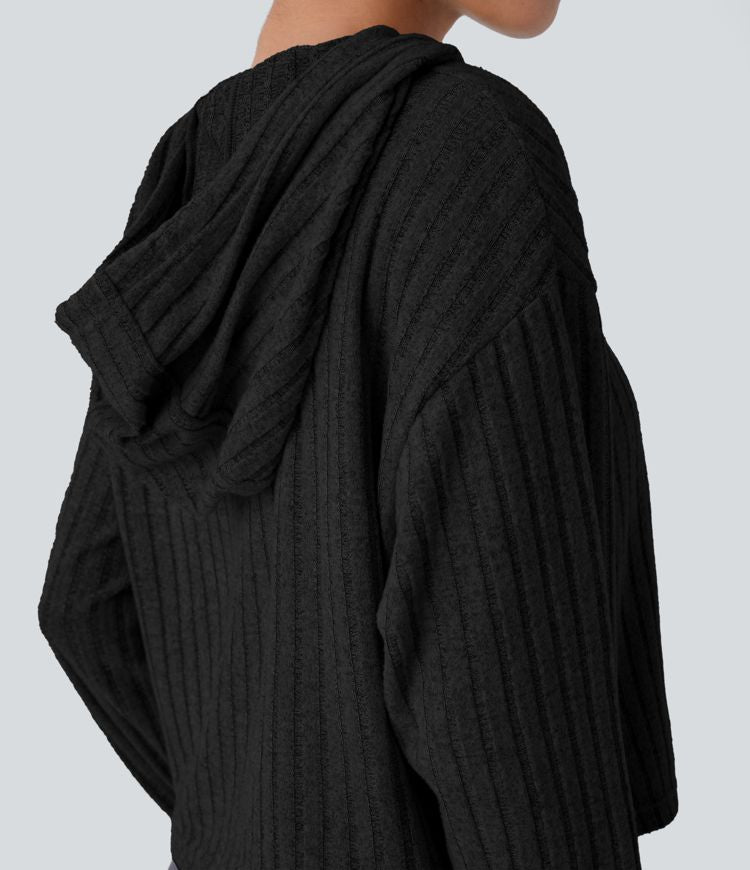 Ribbed knit sweatshirt
