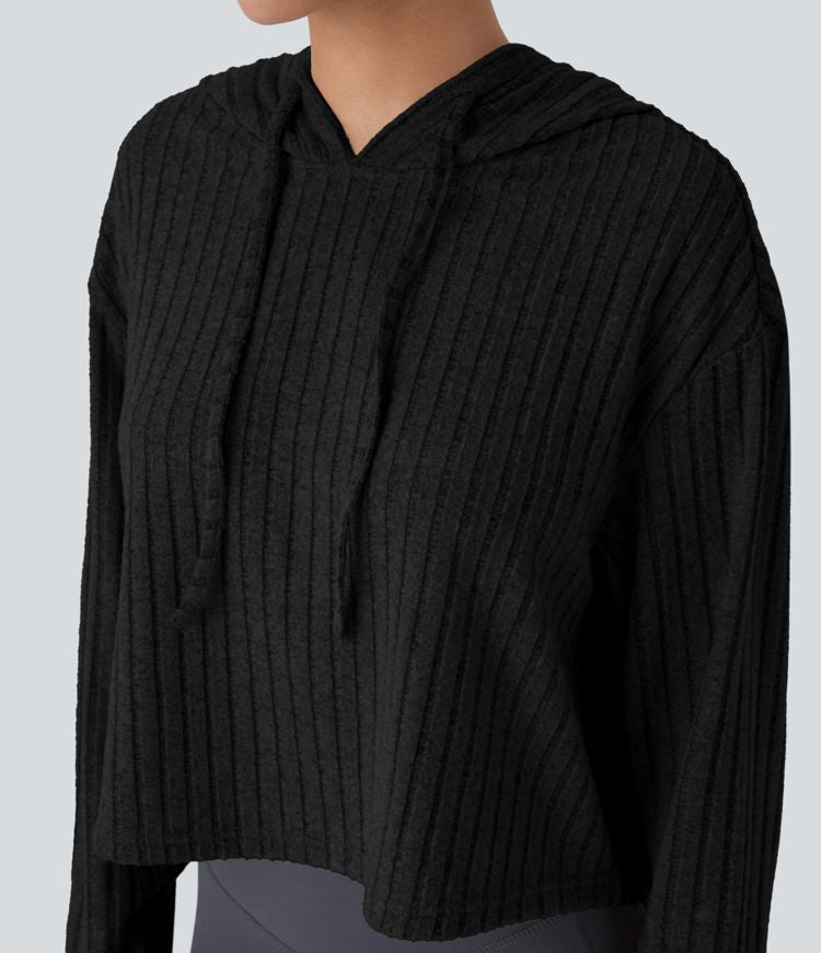 Ribbed knit sweatshirt