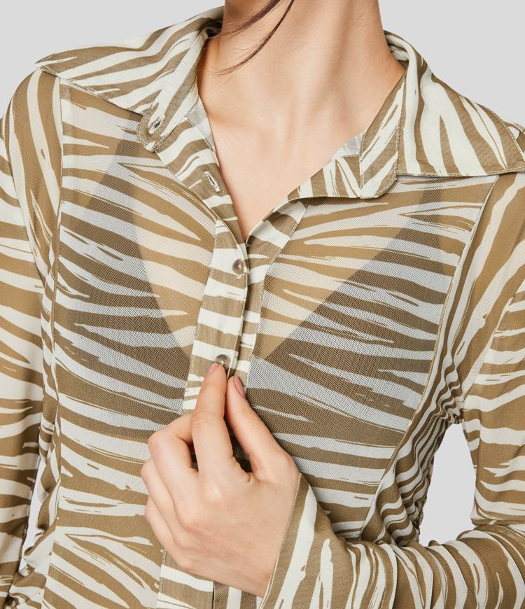 Ruffle Print Shirt