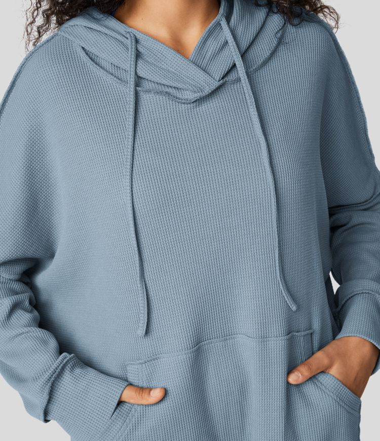 Waffle Hood Sweatshirt