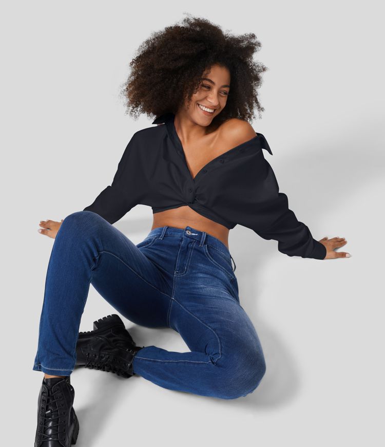 Cropped casual shirt