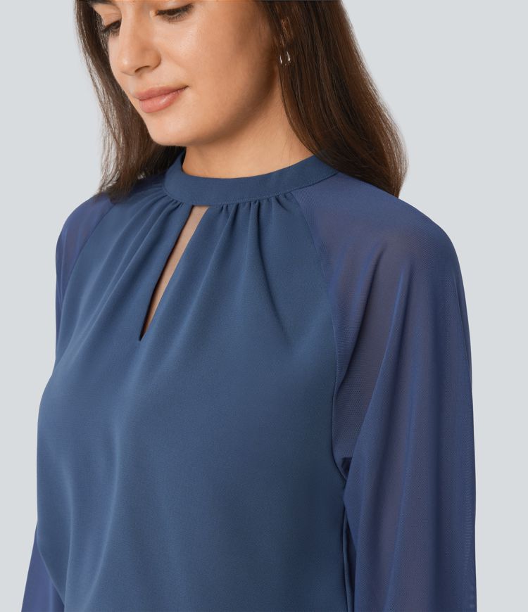Mesh key blouse