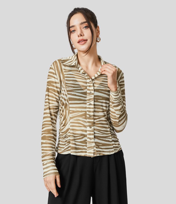 Ruffle Print Shirt