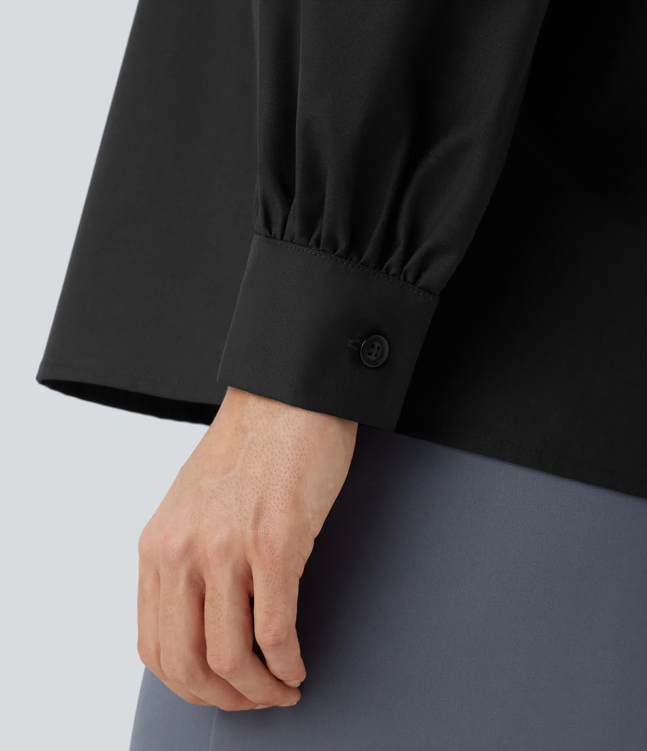 V-button blouse