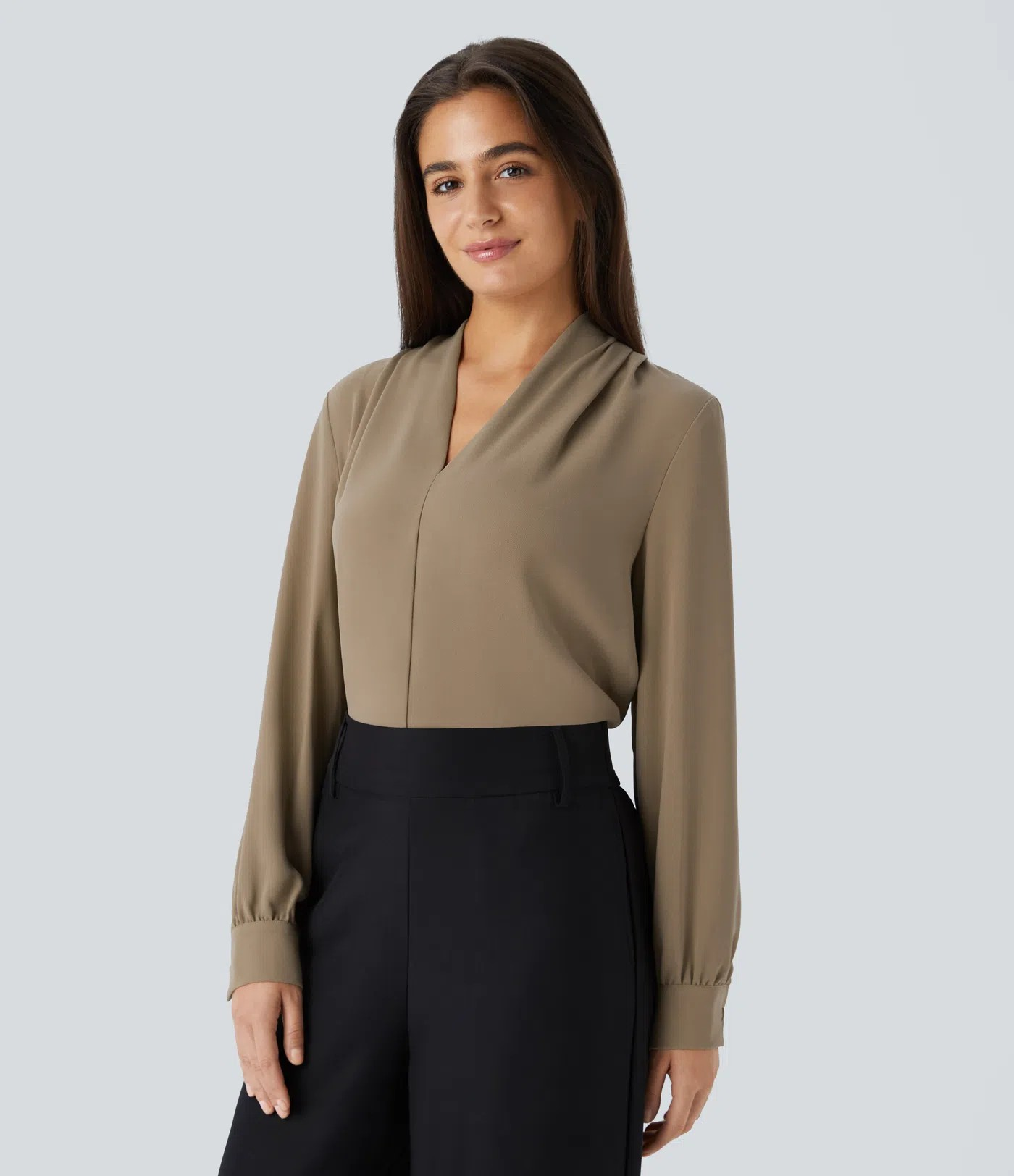 V-Pleat Blouse