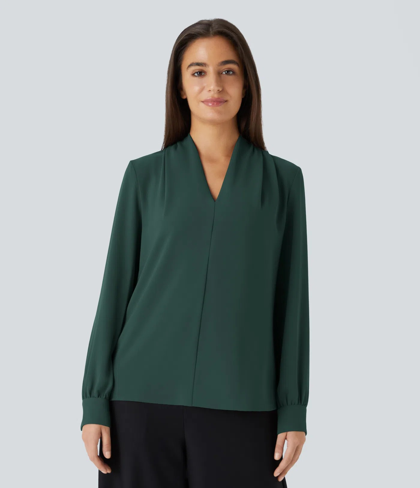 V-Pleat Blouse