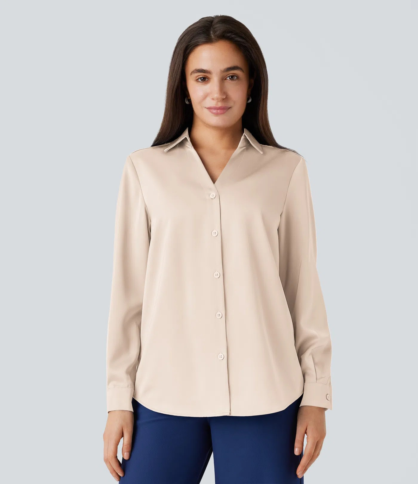 Satin work shirt
