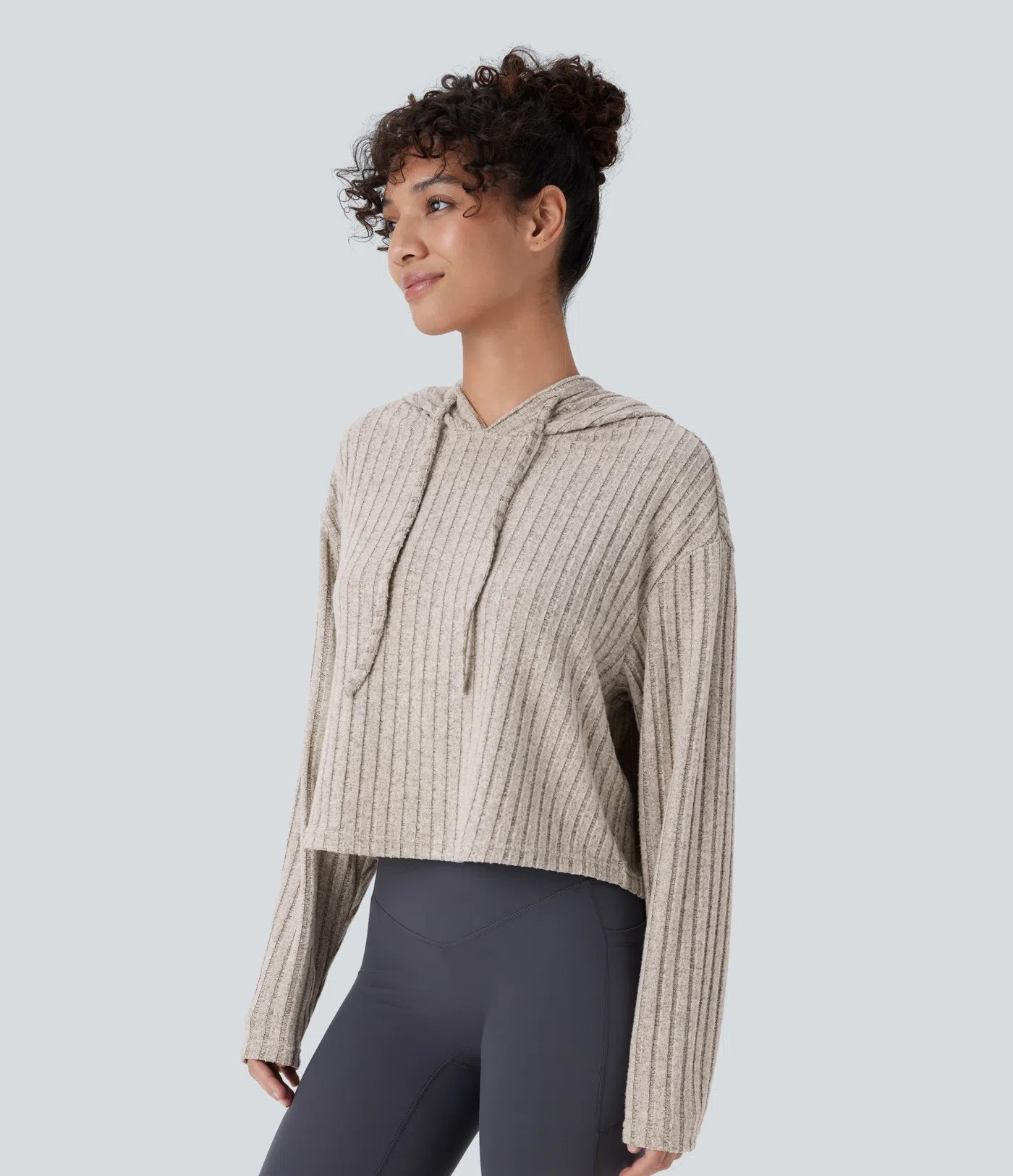 Ribbed knit sweatshirt