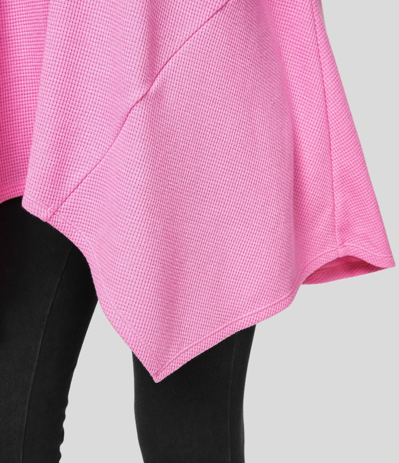 Over-sized V-neck cotton sweatshirt