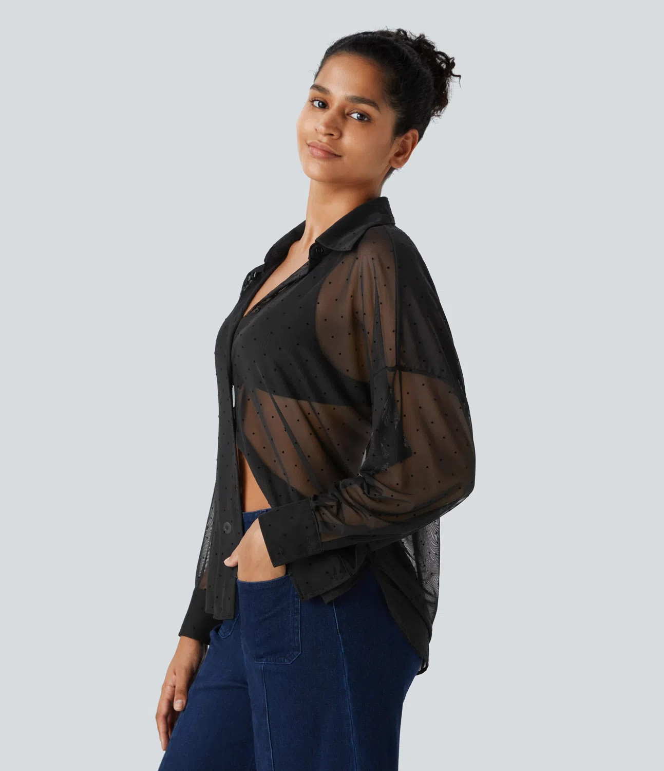Mesh Round Shirt