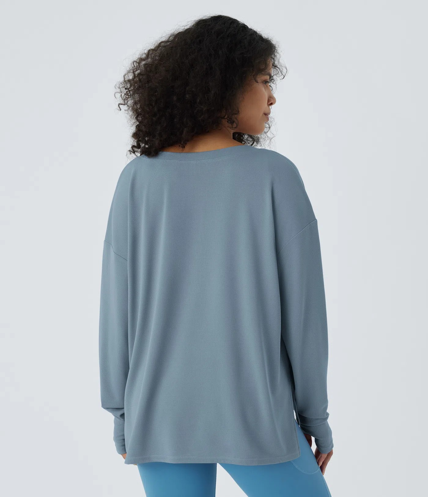 Button Waffle Sweatshirt