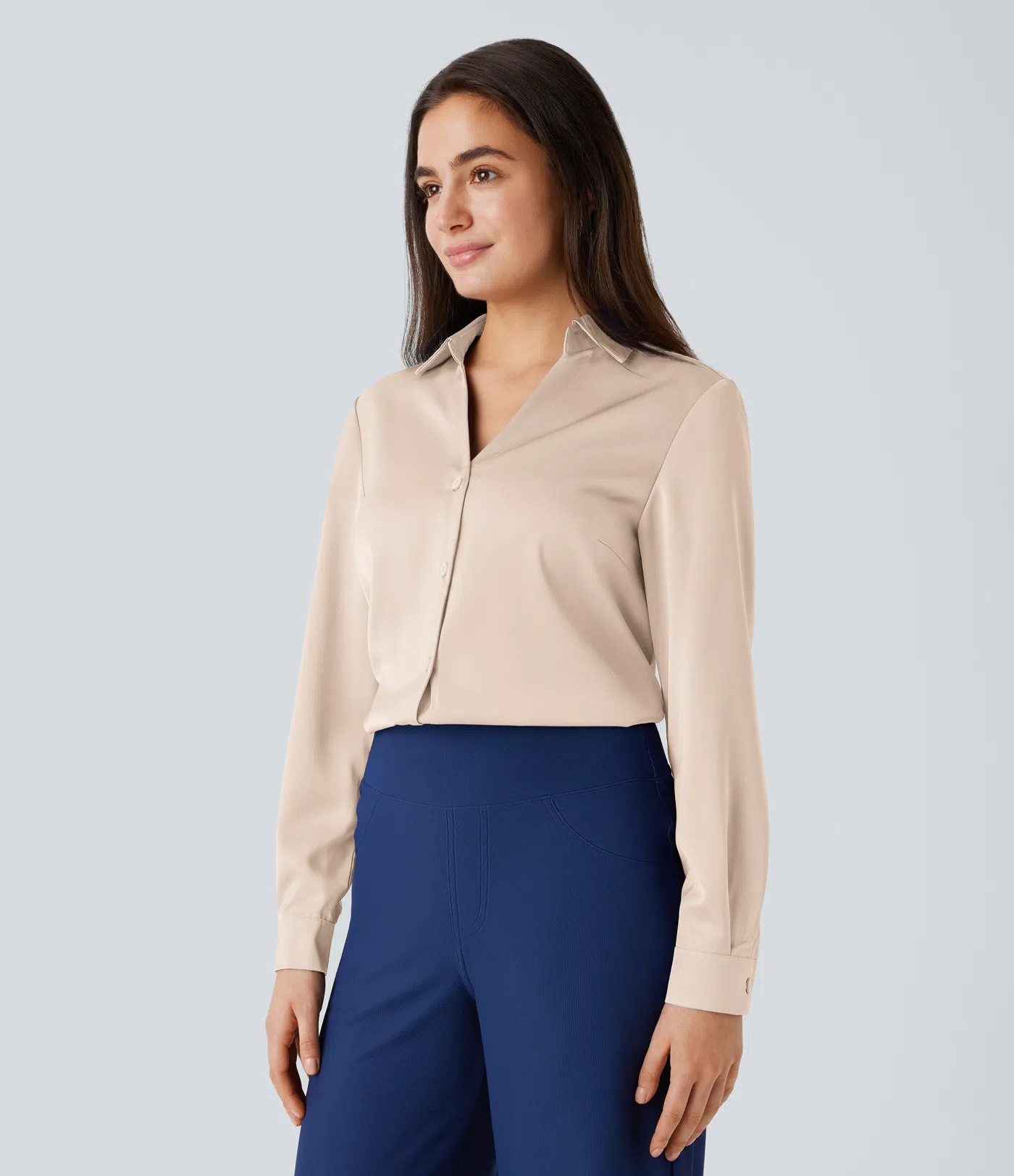 Satin work shirt