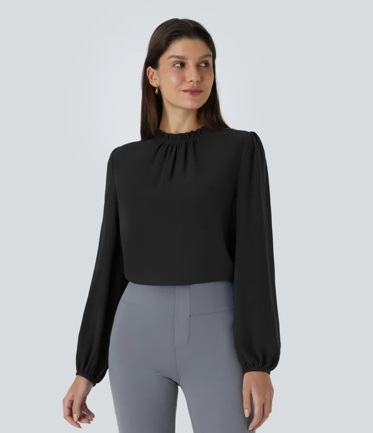 Ruffle Pleat Blouse