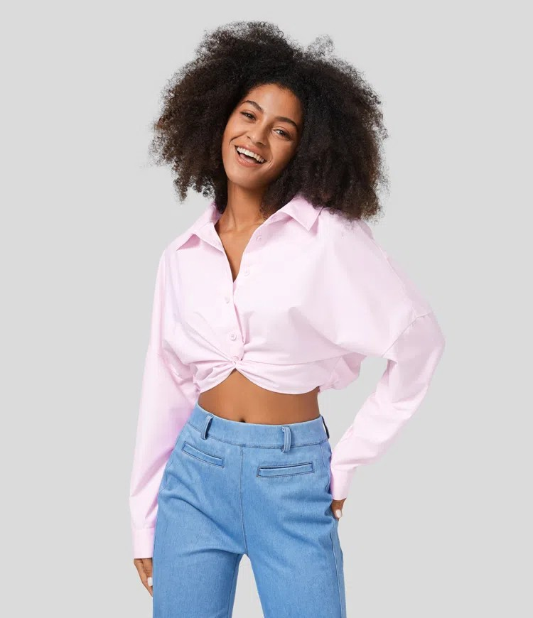 Cropped casual shirt