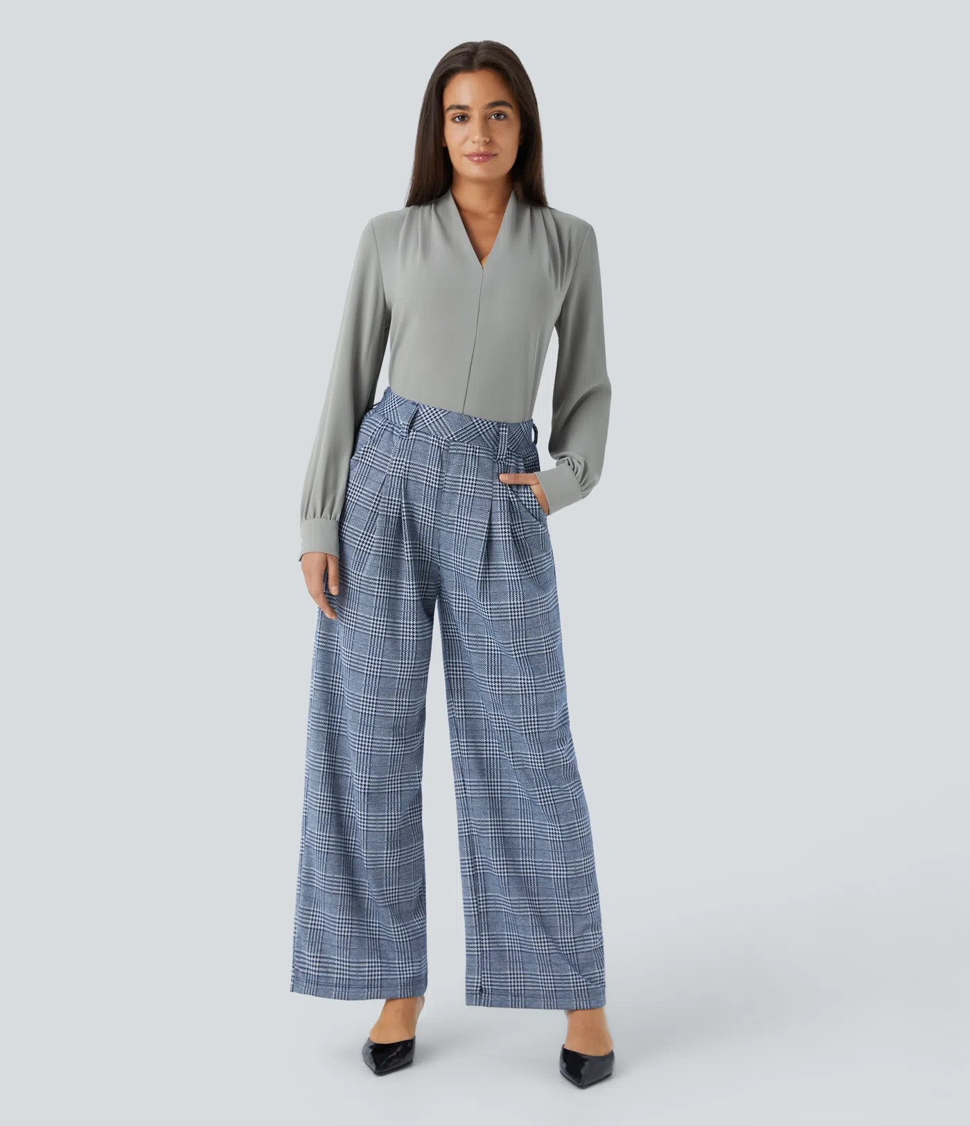 V-Pleat Blouse