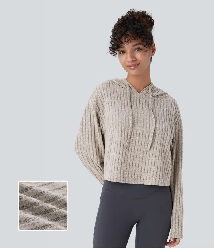 Ribbed knit sweatshirt