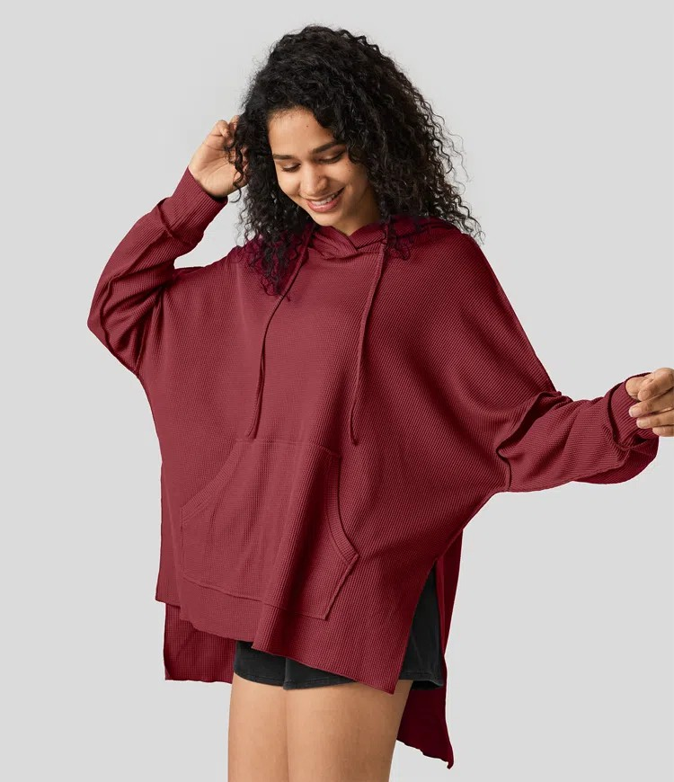 Waffle Hood Sweatshirt
